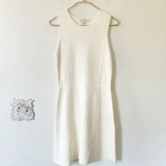NWT White + Warren Multi Ottoman Rib Knit Fit and Flare Sleeveless Dress S - Picture 1 of 7